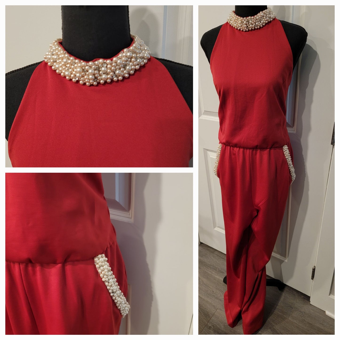 8.26.2023-Red Pearl Jumpsuit Size 12