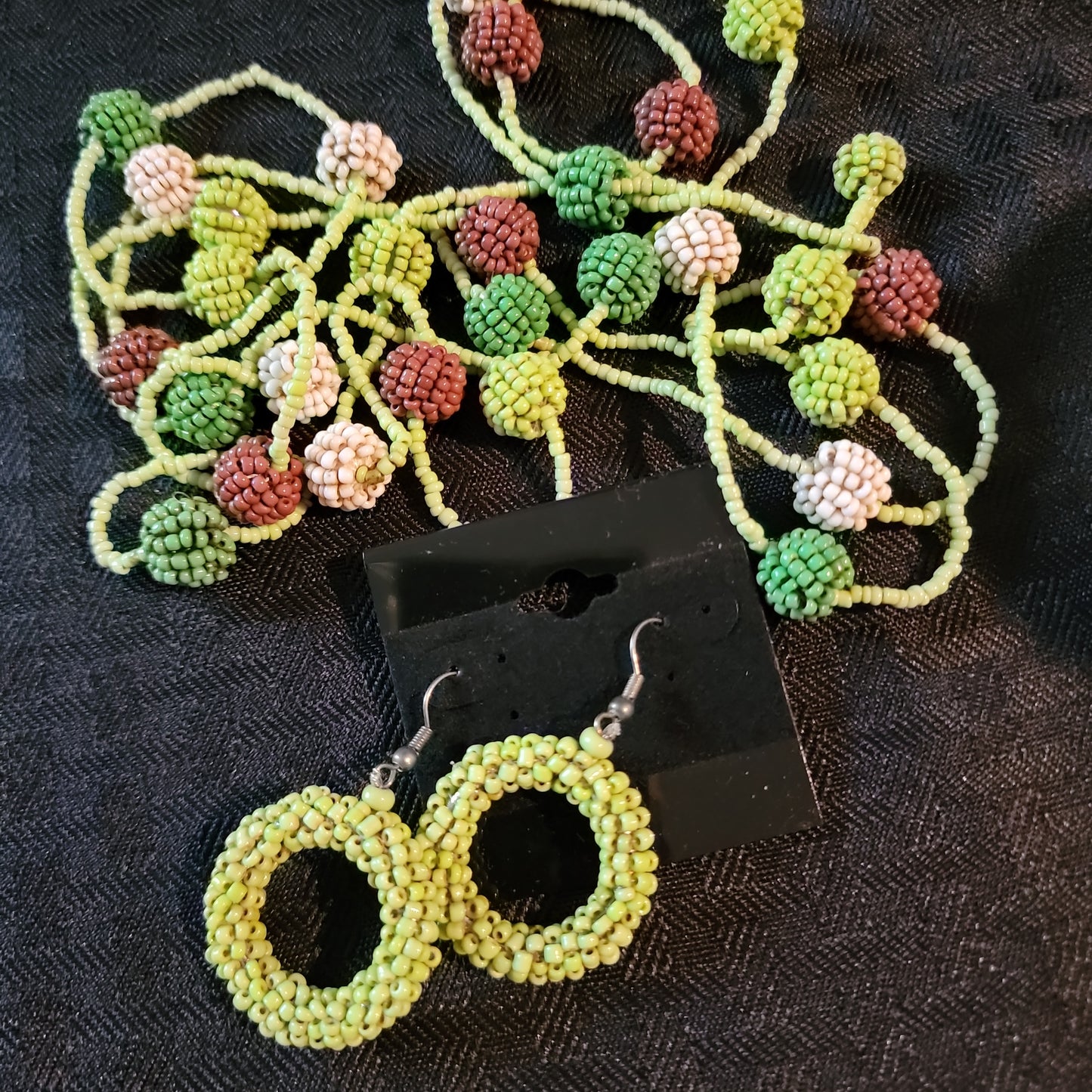 4.24.23-Grape Necklace/Earrings